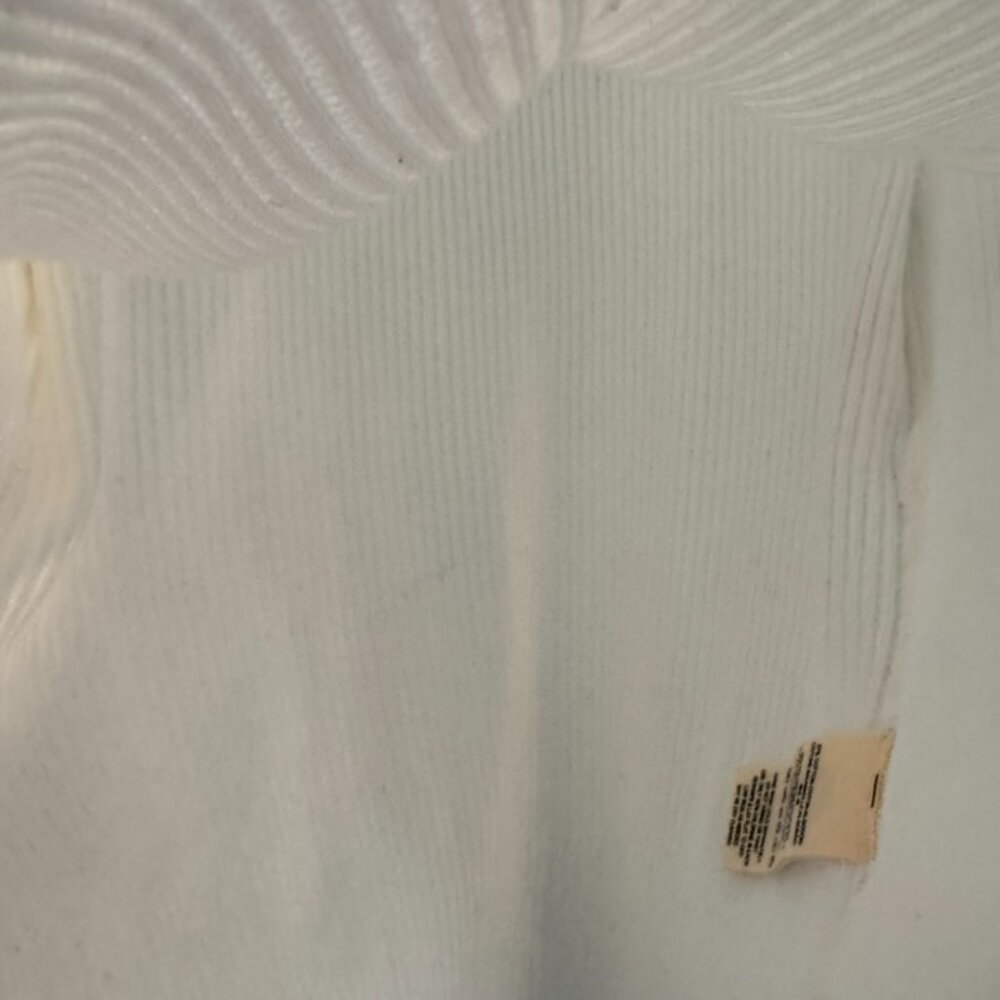 NWOT, Free People Love Struck Turtleneck Ribbed Blouse, White, Size XL - Picture 10 of 16